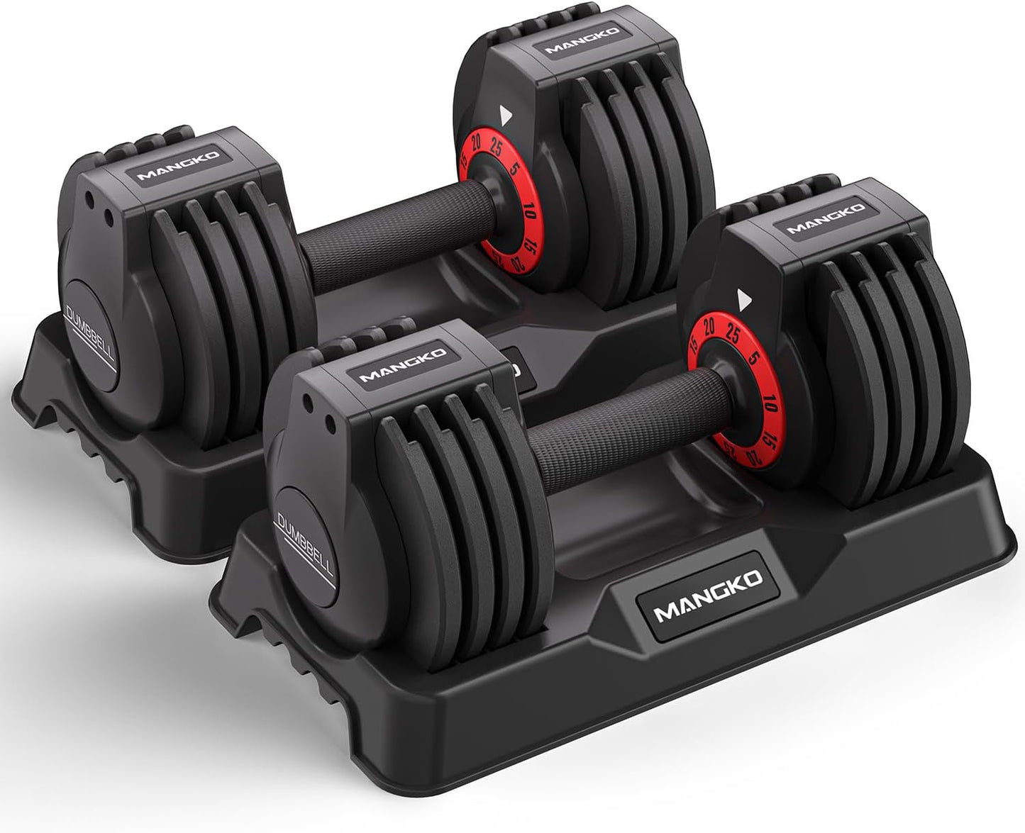 Adjustable Dumbbell 25LB Single Dumbbell 5 in 1 Free Dumbbell Weight Adjust with Anti-Slip Metal Handle, Ideal for Full-Body Home Gym Workouts