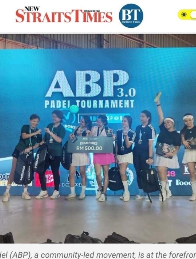 All'Bout Padel featured in New Straits Times